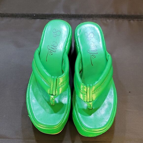 SO ME CHUNKY PLATFORM TOE POST SANDALS - Picture 2 of 14